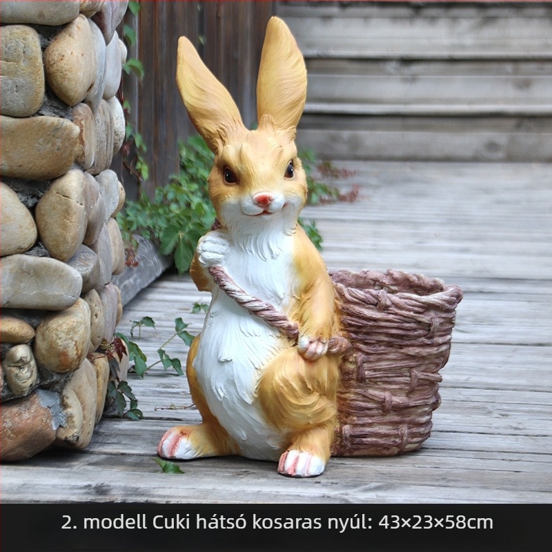 Kerti nyúl figura a gyephez, anyag: üveg-acél; stílus: Egyéb; Feldolgozás: 21525322771; IP engedély: Nem