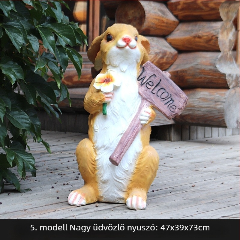 Kerti nyúl figura a gyephez, anyag: üveg-acél; stílus: Egyéb; Feldolgozás: 21525322771; IP engedély: Nem