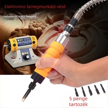 Dongrun elektromos fakivágó/faragó eszköz, 750 W, löket 1 mm, AC tápegység, Ø szár 4–6 mm
