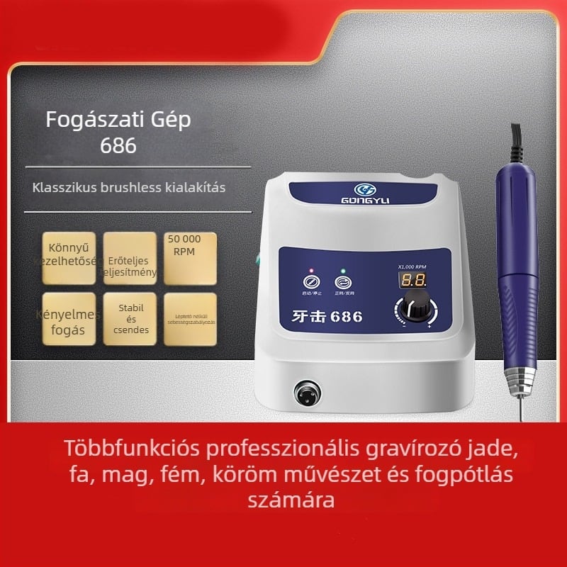 Jáde faragógép, brushless motor, 100 W, 120 mm dugattyúhossz, 36–40 V