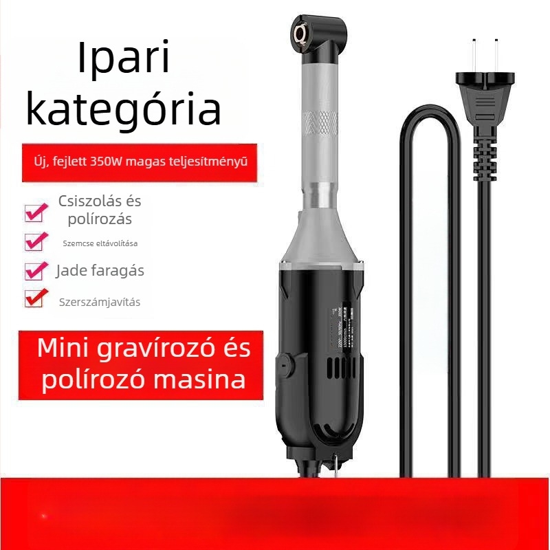 WANSHENG 90 fokos szögcsiszoló gravírozáshoz és polírozáshoz, hatfokozat sebességszabályozás, hálózati tápegység, 110–240V