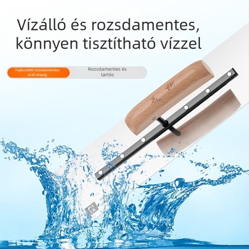 Rozsdamentes acél vakolat- és kőműves szerszámkészlet: glettelő lapát, kaparó glett, kőműves eszközök
