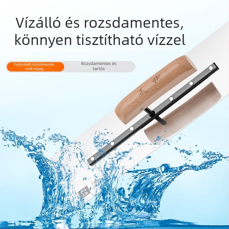 Rozsdamentes acél vakolat- és kőműves szerszámkészlet: glettelő lapát, kaparó glett, kőműves eszközök