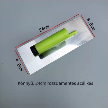 Glettvas műanyag fogantyúval, rozsdamentes acél penge, 0,5 mm vastagság