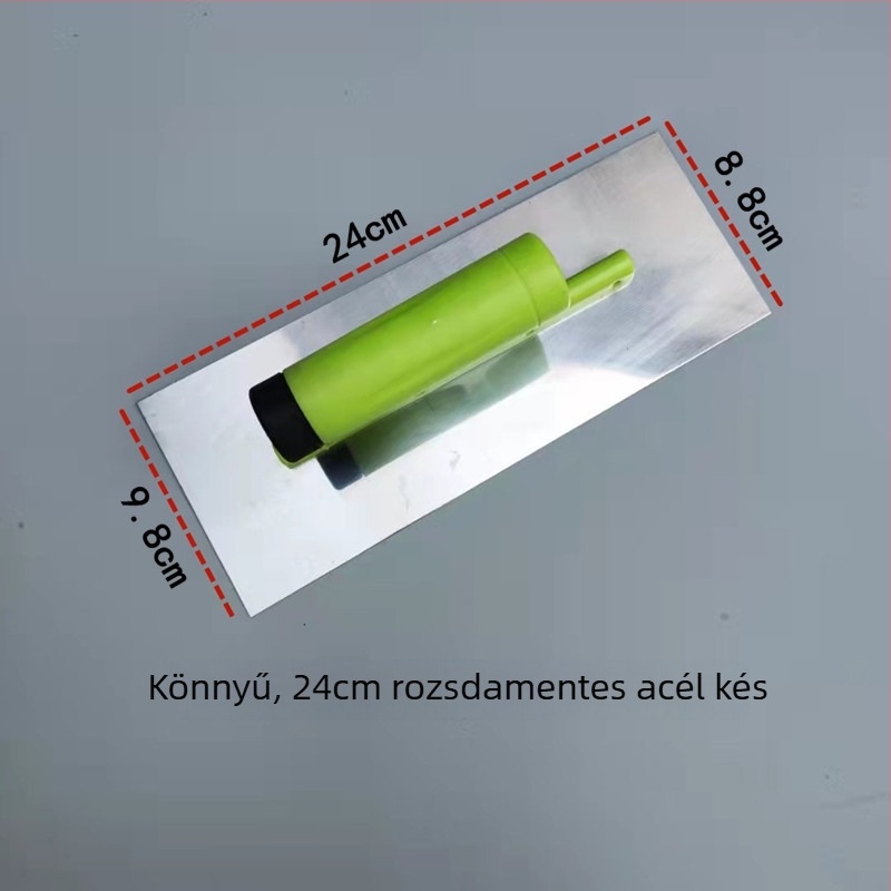 Glettvas műanyag fogantyúval, rozsdamentes acél penge, 0,5 mm vastagság