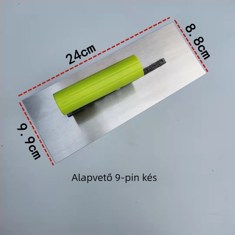 Glettvas műanyag fogantyúval, rozsdamentes acél penge, 0,5 mm vastagság