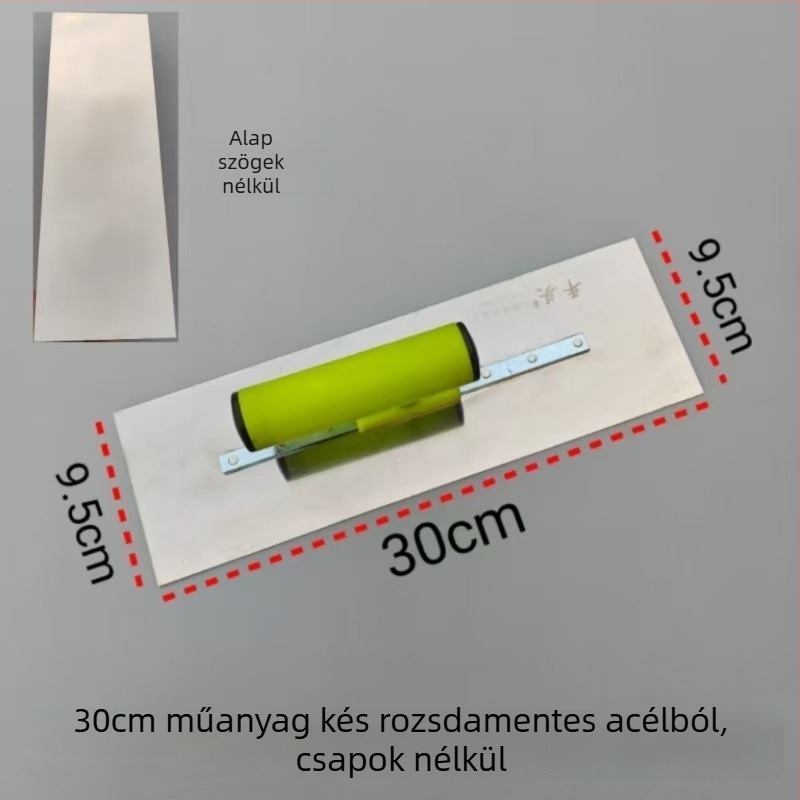 Glettvas műanyag fogantyúval, rozsdamentes acél penge, 0,5 mm vastagság