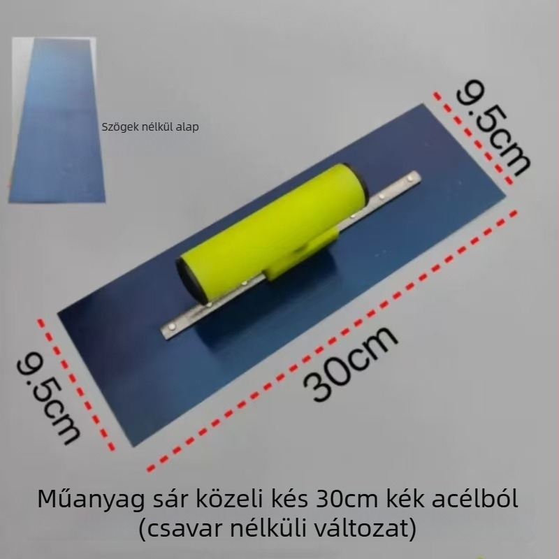 Glettvas műanyag fogantyúval, rozsdamentes acél penge, 0,5 mm vastagság