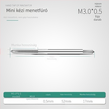 Mini metrikus menetkészlet M1, M1.2, M1.4, M1.6, M2.5