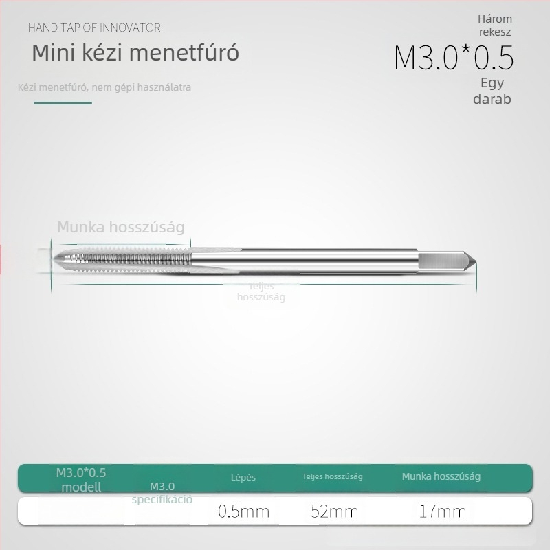 Mini metrikus menetkészlet M1, M1.2, M1.4, M1.6, M2.5