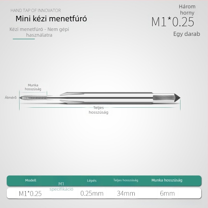 Mini metrikus menetkészlet M1, M1.2, M1.4, M1.6, M2.5