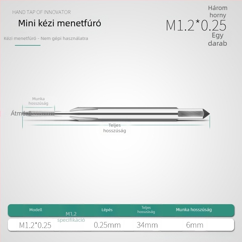 Mini metrikus menetkészlet M1, M1.2, M1.4, M1.6, M2.5