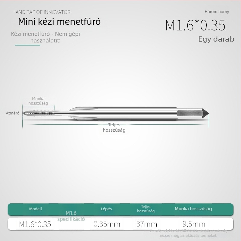 Mini metrikus menetkészlet M1, M1.2, M1.4, M1.6, M2.5