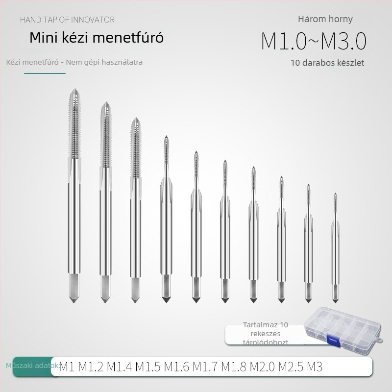 Mini metrikus menetkészlet M1, M1.2, M1.4, M1.6, M2.5