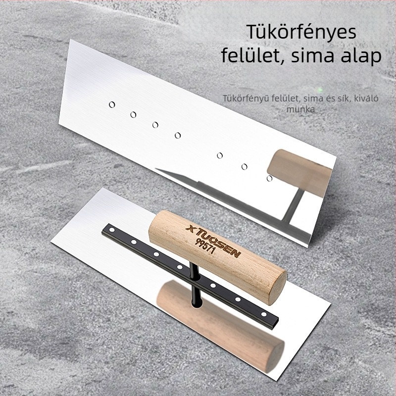 Rozsdamentes acél glettelő spatula falak simításához, modell Flat Knife, márka Topson