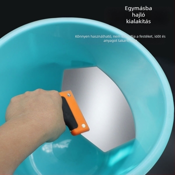 Ívelt formájú rozsdamentes acél vakolóeszközök készlet – spatula és glettelőfejek