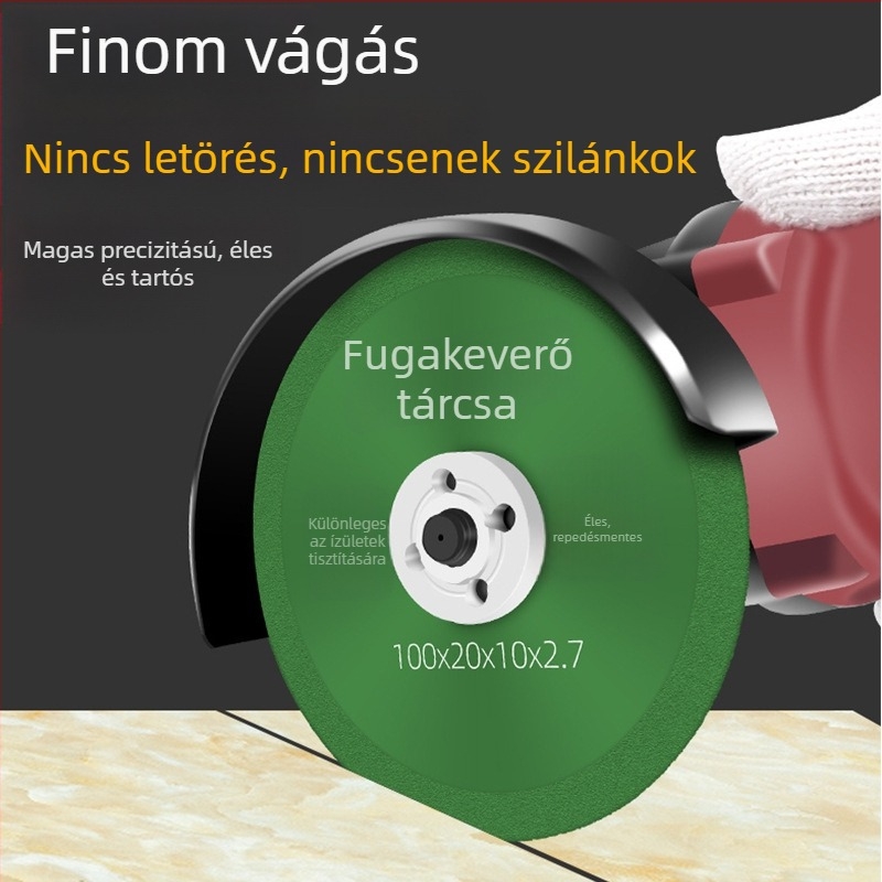 Gyémánttal forrasztott fugavágó korong kerámialapok és cementes fugák vágásához és tisztításához