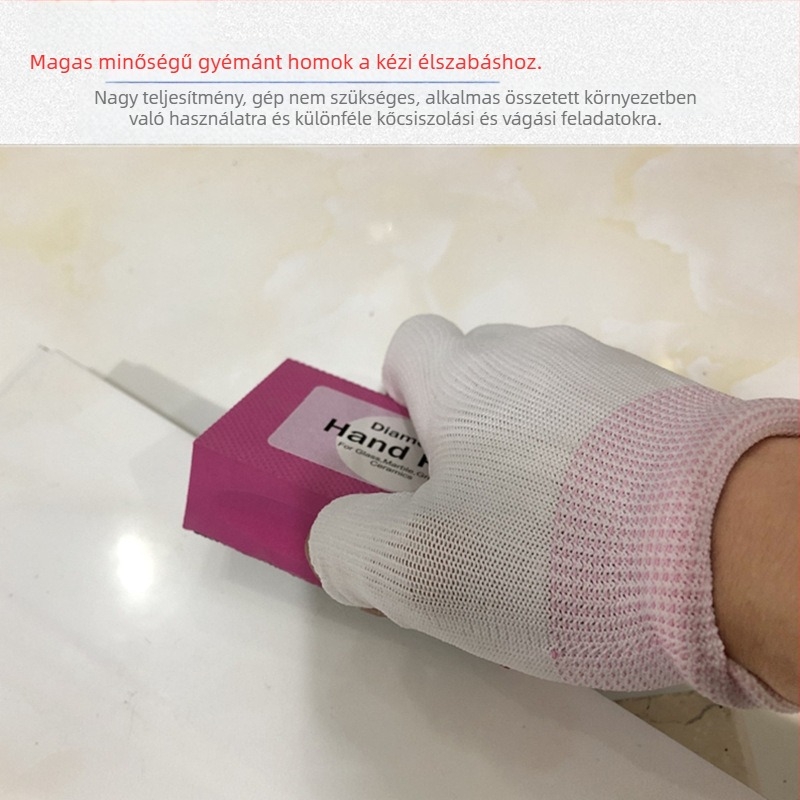 Gyémánt kézi polírozó blokk - elektroplatinált gyémánt abrazív a kerámia csempék élének polírozásához - GTX