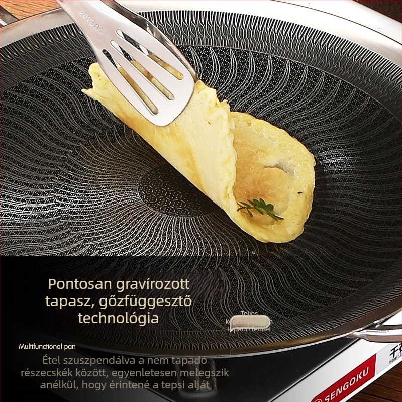 316L rozsdamentes acél grill serpenyő, kör alakú, gyors felmelegítés, multifunkcionális, testreszabás elérhető