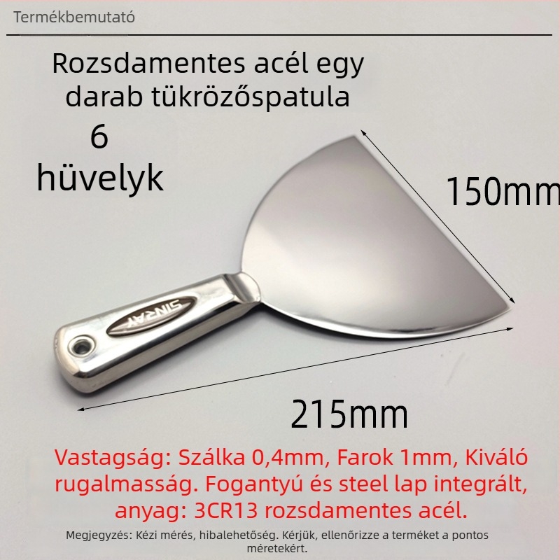 Egybeöntött rozsdamentes acél glettvas, vastagabb, kiváló minőségű fogantyúval – Chuanyue