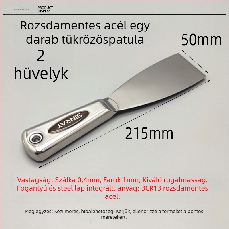 Egybeöntött rozsdamentes acél glettvas, vastagabb, kiváló minőségű fogantyúval – Chuanyue