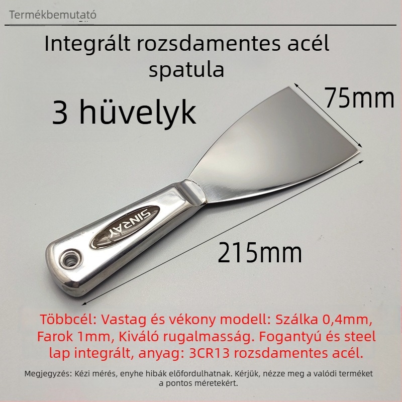 Egybeöntött rozsdamentes acél glettvas, vastagabb, kiváló minőségű fogantyúval – Chuanyue