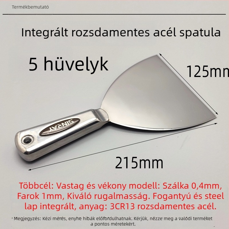 Egybeöntött rozsdamentes acél glettvas, vastagabb, kiváló minőségű fogantyúval – Chuanyue