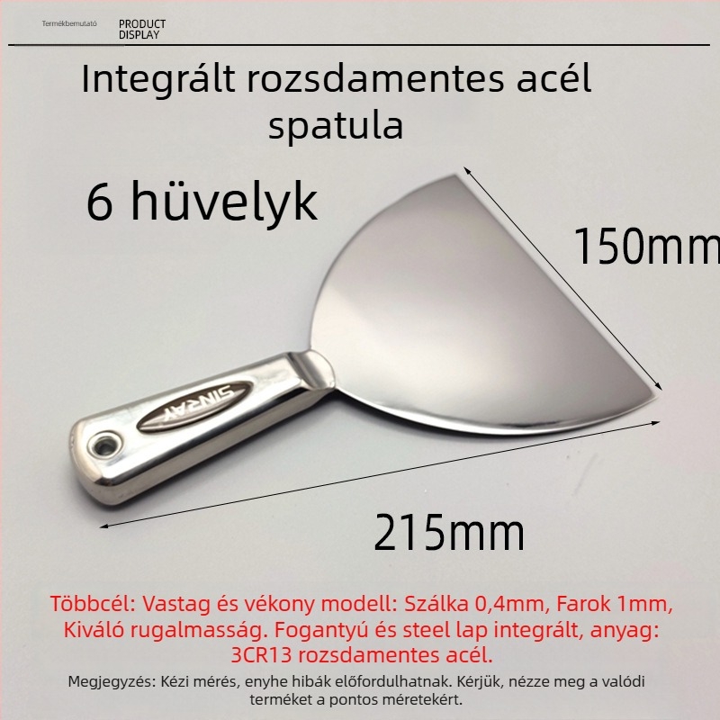 Egybeöntött rozsdamentes acél glettvas, vastagabb, kiváló minőségű fogantyúval – Chuanyue