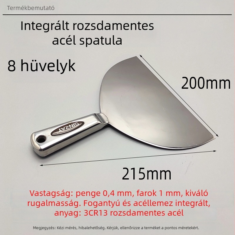 Egybeöntött rozsdamentes acél glettvas, vastagabb, kiváló minőségű fogantyúval – Chuanyue