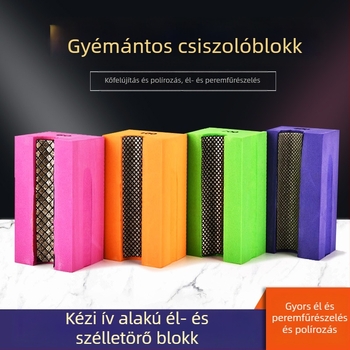 Easy Light Konkáv kézi csiszolóblokk élformázáshoz csempéken, kőlemezeken, márványon és kvarcon – élpolírozó eszköz, modell 00