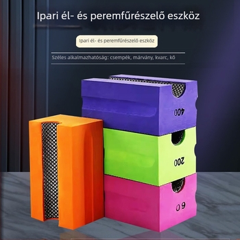 Easy Light Konkáv kézi csiszolóblokk élformázáshoz csempéken, kőlemezeken, márványon és kvarcon – élpolírozó eszköz, modell 00