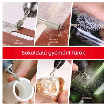 Gyémánt csiszolófej jade polirozásához, anyaga: emery, elektromos csiszolófej