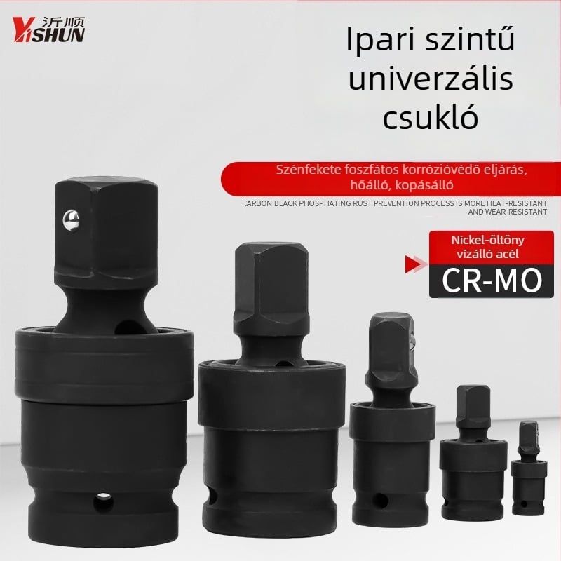 YiShun ütőkulcs adapter – nehéz kivitelű átalakító készlet pneumatikus/ elektromos ütőkulcsokhoz, négyzetes meghajtó, anyag: 40 Chrome, foszfát bevonat felület