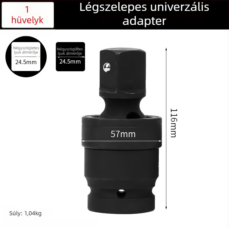 YiShun ütőkulcs adapter – nehéz kivitelű átalakító készlet pneumatikus/ elektromos ütőkulcsokhoz, négyzetes meghajtó, anyag: 40 Chrome, foszfát bevonat felület