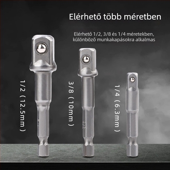 Topson Elektromos fúró adapter rúd és csavarhúzó összekötő, 3/8 adapterfej, magas széntartalmú acél