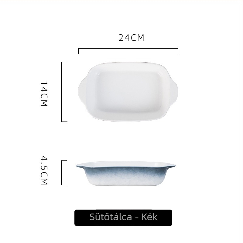 Porcelán négyszögletes tál – Nordic minimalist stílus, kőhatás mintázat, mikrohullámú sütőben használható, alglazúros dekor, testreszabás elérhető