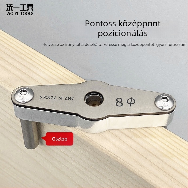 Woyi Tools Gyémánt alakú pozicionáló eszköz faiparhoz – útmutató az egyenes furatokhoz centráló függőleges csap