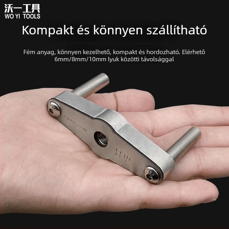 Woyi Tools Gyémánt alakú pozicionáló eszköz faiparhoz – útmutató az egyenes furatokhoz centráló függőleges csap