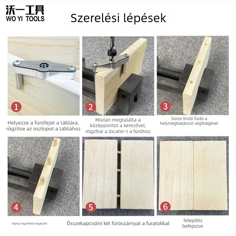 Woyi Tools Gyémánt alakú pozicionáló eszköz faiparhoz – útmutató az egyenes furatokhoz centráló függőleges csap