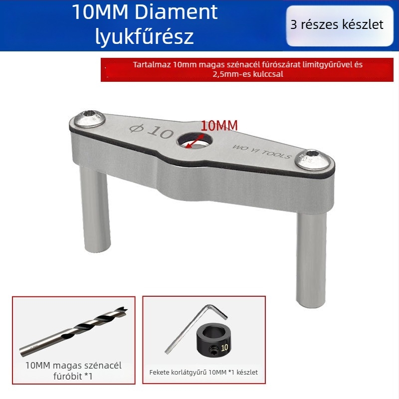 Woyi Tools Gyémánt alakú pozicionáló eszköz faiparhoz – útmutató az egyenes furatokhoz centráló függőleges csap
