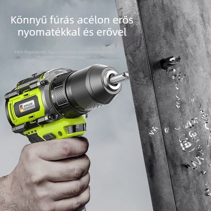 Brushless Li-ion fúró-csavarbehajtó, nagy teljesítmény, egyenes kialakítás, állandó sebesség, kettős tápellátás
