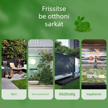 Európai stílusú gyanta nyuszi dísz flokkolt felülettel, otthonra és kertbe, kültérre.
