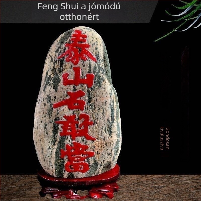 Taishan-kő talizmán Feng Shui, bejárat és házszög védő kő, otthoni dekoráció