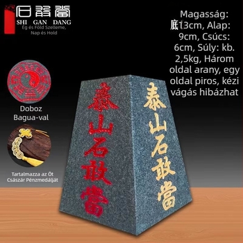 Feng Shui koves díszudvarra, nappaliba és irodába - Taishan természetes kő, retro stílus, ajándékdoboz