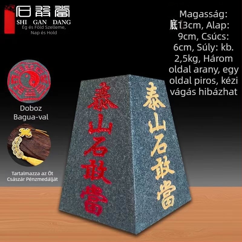 Feng Shui koves díszudvarra, nappaliba és irodába - Taishan természetes kő, retro stílus, ajándékdoboz