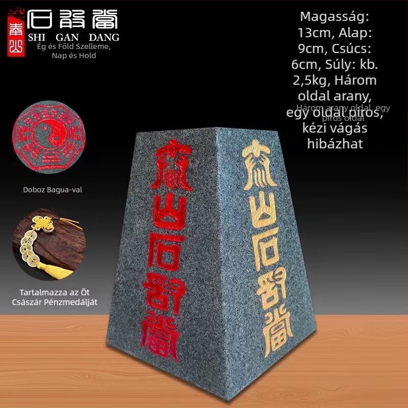 Feng Shui koves díszudvarra, nappaliba és irodába - Taishan természetes kő, retro stílus, ajándékdoboz