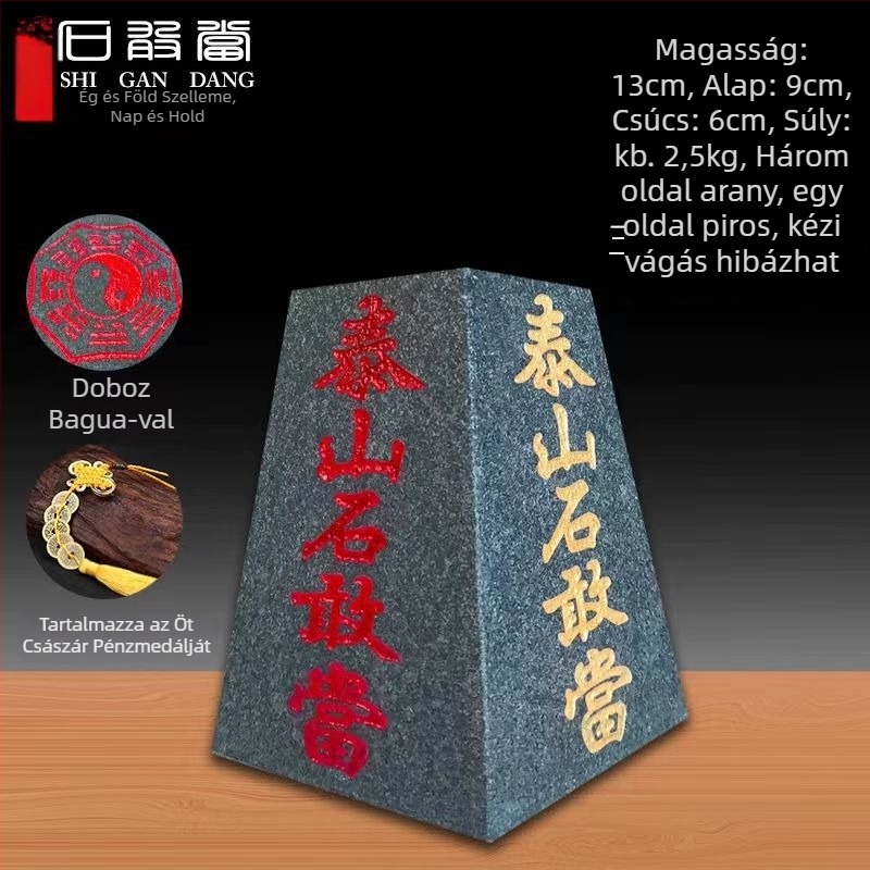 Feng Shui koves díszudvarra, nappaliba és irodába - Taishan természetes kő, retro stílus, ajándékdoboz
