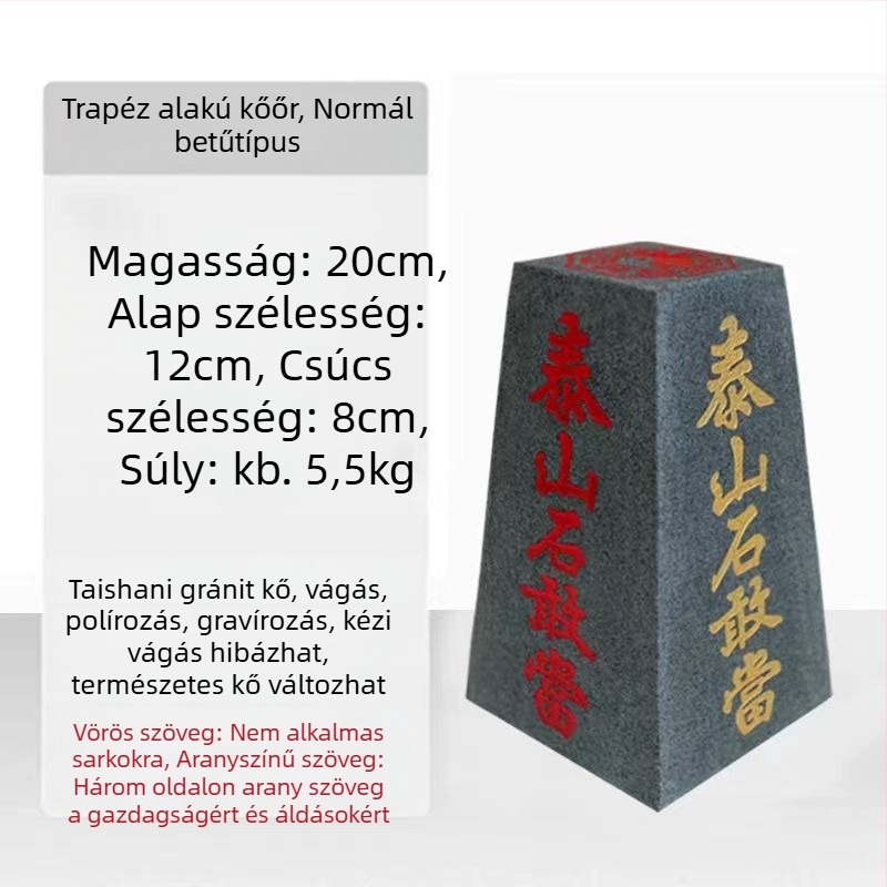 Feng Shui koves díszudvarra, nappaliba és irodába - Taishan természetes kő, retro stílus, ajándékdoboz