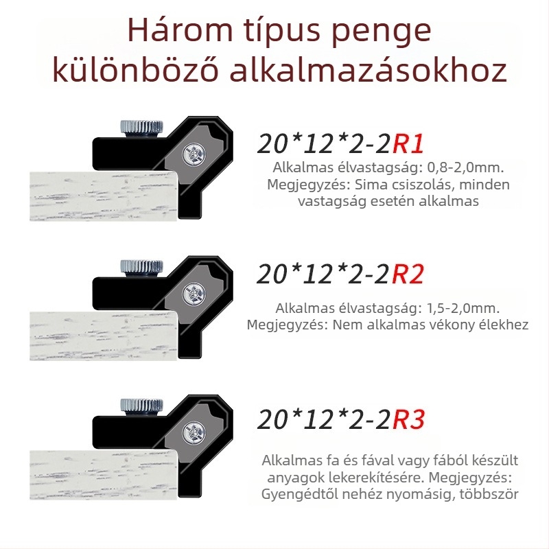 Kerekített élű maró – debavuralás és facettálás faipari felhasználásra