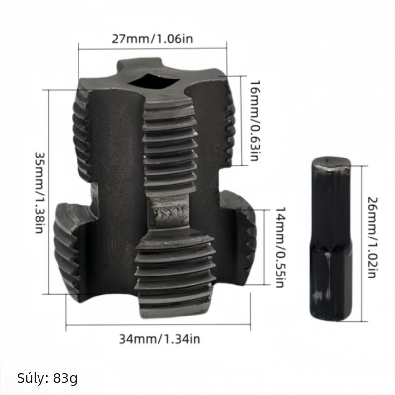 6-darabos PVC/NPT menetkészlet kézi, több specifikáció, 60° kúpos csőmenet
